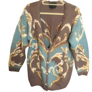 Cullinane Hand Knit Pearl Rami / Cotton Sweater Women's Sz M